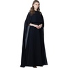 image:imageBEAUTELICATE Women High Low Cape Chiffon Shawl Capelets Bridal Bridesmaid Cover Up PonchoBlack