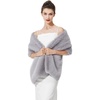 image:imageWomen Faux fur Shawl Wrap for Wedding Shrug Bridal Stole Bridesmaids Cape Winter Cover UpGrey
