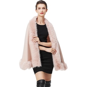 image:imageBEAUTELICATE Faux Fur Shawl Wrap Stole Shrug Bridal Winter Wedding with HookPink