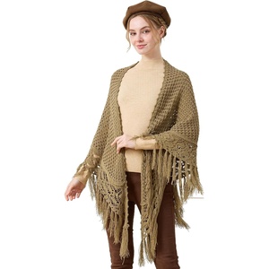 image:imageBEAUTELICATE Women Wool Blend Shawl Fringe Shawl Tassel Knitted Blanket ShawlsSage Green
