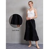 image:imageBEAUTELICATE Bloomers for Women 100 Cotton Wide Leg Half Slip Lace Trim Vintage Pettipants UnderdressBlack