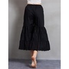 image:imageBEAUTELICATE Bloomers for Women 100 Cotton Wide Leg Half Slip Lace Trim Vintage Pettipants UnderdressBlack