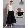 image:imageBEAUTELICATE Bloomers for Women 100 Cotton Wide Leg Half Slip Lace Trim Vintage Pettipants UnderdressBlack