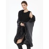 image:imageBEAUTELICATE Faux Fur Cardigan Cloak Winter Wrap Women Sleeveless Coat Cape with Fur Trim ShawlGrey