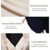 image:imageBEAUTELICATE Faux Fur Cardigan Cloak Winter Wrap Women Sleeveless Coat Cape with Fur Trim ShawlNavy Blue