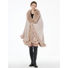 image:imageBEAUTELICATE Faux Fur Cardigan Cloak Winter Wrap Women Sleeveless Coat Cape with Fur Trim ShawlPink