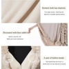 image:imageBEAUTELICATE Faux Fur Cardigan Cloak Winter Wrap Women Sleeveless Coat Cape with Fur Trim ShawlPink