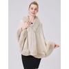 image:imageBEAUTELICATE Faux Fur Wrap Shawl Stole Women Wedding Bridal Evening Shawl Ladies Stole Winter Evening PartyBeige