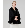 image:imageBEAUTELICATE Faux Fur Wrap Shawl Stole Women Wedding Bridal Evening Shawl Ladies Stole Winter Evening PartyBlack