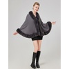 image:imageBEAUTELICATE Faux Fur Wrap Shawl Stole Women Wedding Bridal Evening Shawl Ladies Stole Winter Evening PartyGray