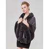 image:imageBEAUTELICATE Faux Fur Wrap Shawl Stole Women Wedding Bridal Evening Shawl Ladies Stole Winter Evening PartyGray