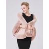 image:imageBEAUTELICATE Faux Fur Wrap Shawl Stole Women Wedding Bridal Evening Shawl Ladies Stole Winter Evening PartyPink