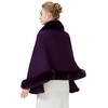 image:imageBEAUTELICATE Faux Fur Wrap Shawl Stole Women Wedding Bridal Evening Shawl Ladies Stole Winter Evening PartyPurple