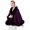 image:imageBEAUTELICATE Faux Fur Wrap Shawl Stole Women Wedding Bridal Evening Shawl Ladies Stole Winter Evening PartyPurple