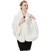 image:imageBEAUTELICATE Faux Fur Wrap Shawl Stole Women Wedding Bridal Evening Shawl Ladies Stole Winter Evening PartyWhite