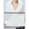 image:imageBEAUTELICATE Faux Fur Wrap Shawl Stole Women Wedding Bridal Evening Shawl Ladies Stole Winter Evening PartyWhite