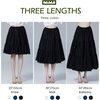 image:imageBEAUTELICATE Women 100 Cotton Skirt 3 Tiered ALine Retro Medieval SkirtBlack30 Length