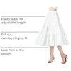 image:imageBEAUTELICATE Women 100 Cotton Skirt 3 Tiered ALine Retro Medieval SkirtIvory30 Length