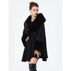 image:imageBEAUTELICATE Women Faux Fur Shawl Winter Wrap Sleeveless Coat Cape with Fur Trim Cardigan CloakBlack