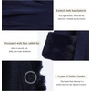 image:imageBEAUTELICATE Women Faux Fur Shawl Winter Wrap Sleeveless Coat Cape with Fur Trim Cardigan CloakDark Blue