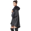 image:imageBEAUTELICATE Women Faux Fur Shawl Winter Wrap Sleeveless Coat Cape with Fur Trim Cardigan CloakDark Grey