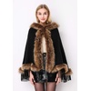 image:imageFaux Fur Shawl Hooded Cape Wrap Stole Shrug Bridal Winter Wedding with HookBlack