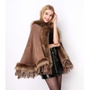 image:imageFaux Fur Shawl Hooded Cape Wrap Stole Shrug Bridal Winter Wedding with HookKhaki