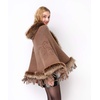 image:imageFaux Fur Shawl Hooded Cape Wrap Stole Shrug Bridal Winter Wedding with HookKhaki