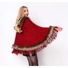 image:imageFaux Fur Shawl Hooded Cape Wrap Stole Shrug Bridal Winter Wedding with HookRed