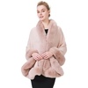image:imageBEAUTELICATE Faux Fur Wrap Shawl Stole Women Wedding Bridal Evening Shawl Ladies Stole Winter Evening PartyPink