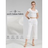 image:imageBEAUTELICATE 100 Cotton Pettipants for Women Under Dress Horizontal Pleating Lace Trim PocketsOffwhite