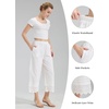 image:imageBEAUTELICATE 100 Cotton Pettipants for Women Under Dress Horizontal Pleating Lace Trim PocketsOffwhite