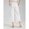 image:imageBEAUTELICATE 100 Cotton Pettipants for Women Under Dress Horizontal Pleating Lace Trim PocketsOffwhite