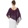 image:imageBEAUTELICATE Asymmetrical Capelets Chiffon Capes Wedding Bridal Shawls Wraps For Women Evening DressPlum