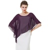 image:imageBEAUTELICATE Asymmetrical Capelets Chiffon Capes Wedding Bridal Shawls Wraps For Women Evening DressPlum