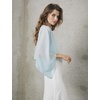 image:imageBEAUTELICATE Bridal Shawl for Wedding Dress Chiffon Shawl with Arm Hole Evening Capelet 2 SizeBaby Blue