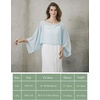 image:imageBEAUTELICATE Bridal Shawl for Wedding Dress Chiffon Shawl with Arm Hole Evening Capelet 2 SizeBaby Blue
