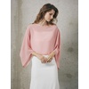 image:imageBEAUTELICATE Bridal Shawl for Wedding Dress Chiffon Shawl with Arm Hole Evening Capelet 2 SizeBallet Pink