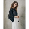 image:imageBEAUTELICATE Bridal Shawl for Wedding Dress Chiffon Shawl with Arm Hole Evening Capelet 2 SizeBlack