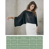 image:imageBEAUTELICATE Bridal Shawl for Wedding Dress Chiffon Shawl with Arm Hole Evening Capelet 2 SizeBlack