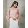 image:imageBEAUTELICATE Bridal Shawl for Wedding Dress Chiffon Shawl with Arm Hole Evening Capelet 2 SizeBlush Pink
