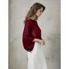 image:imageBEAUTELICATE Bridal Shawl for Wedding Dress Chiffon Shawl with Arm Hole Evening Capelet 2 SizeBurgundy