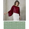 image:imageBEAUTELICATE Bridal Shawl for Wedding Dress Chiffon Shawl with Arm Hole Evening Capelet 2 SizeBurgundy