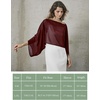 image:imageBEAUTELICATE Bridal Shawl for Wedding Dress Chiffon Shawl with Arm Hole Evening Capelet 2 SizeCabernet