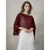 image:imageBEAUTELICATE Bridal Shawl for Wedding Dress Chiffon Shawl with Arm Hole Evening Capelet 2 SizeCabernet
