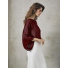 image:imageBEAUTELICATE Bridal Shawl for Wedding Dress Chiffon Shawl with Arm Hole Evening Capelet 2 SizeCabernet