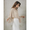 image:imageBEAUTELICATE Bridal Shawl for Wedding Dress Chiffon Shawl with Arm Hole Evening Capelet 2 SizeChampagne