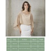 image:imageBEAUTELICATE Bridal Shawl for Wedding Dress Chiffon Shawl with Arm Hole Evening Capelet 2 SizeChampagne