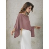 image:imageBEAUTELICATE Bridal Shawl for Wedding Dress Chiffon Shawl with Arm Hole Evening Capelet 2 SizeCinnamon Rose