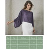 image:imageBEAUTELICATE Bridal Shawl for Wedding Dress Chiffon Shawl with Arm Hole Evening Capelet 2 SizeDark Purple
